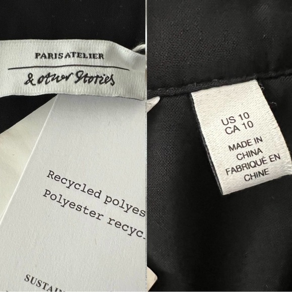 NWT & Other Stories Velvet Crystal Button Mini Dress 10 Holiday Cocktail NYE - Picture 15 of 16